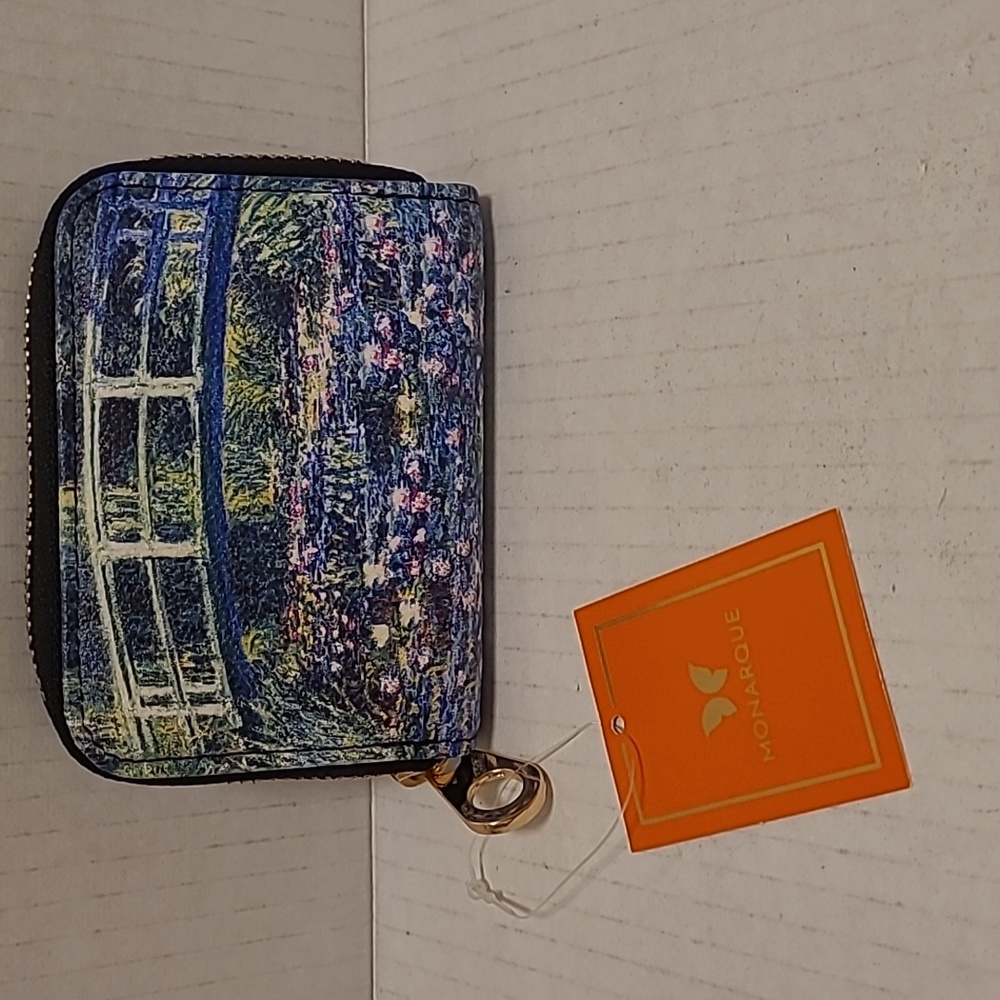 NWT Monet Water Lily Pond and Japanese Bridge Credit Card Holder